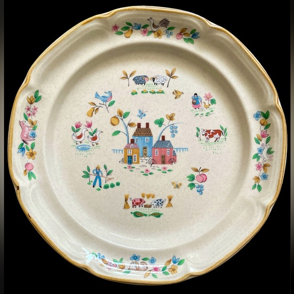 Vintage 90’s International Heartland Stoneware Country Plate - Picture 1 of 7